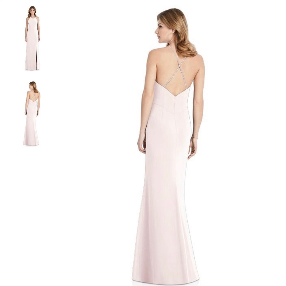 Blush bridesmaid dress. Size 6
